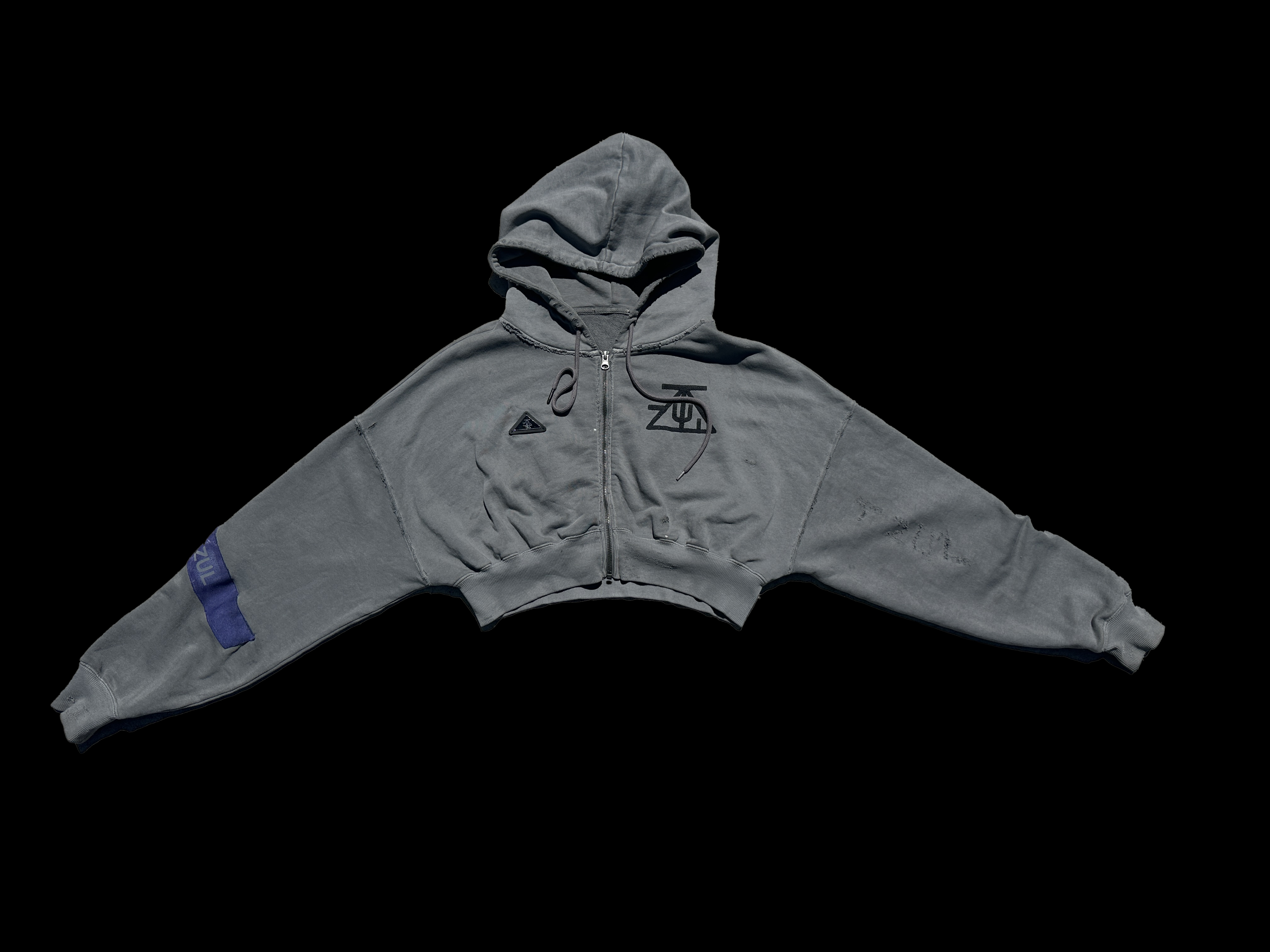 TZUL Women's Overlay Crop Hoodie