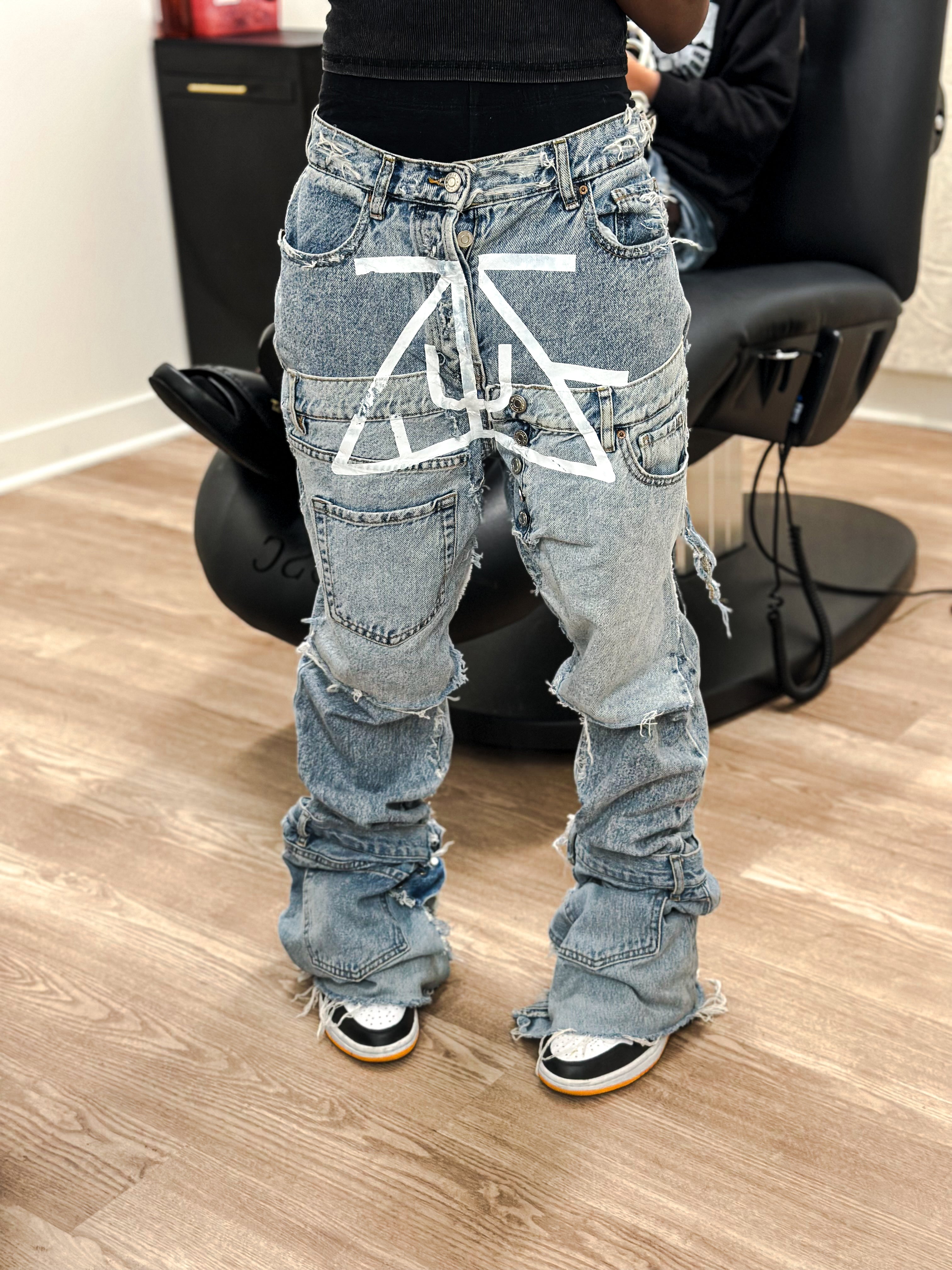 TZUL Unisex Dr. Strange Stacked Denim (Light Blue)