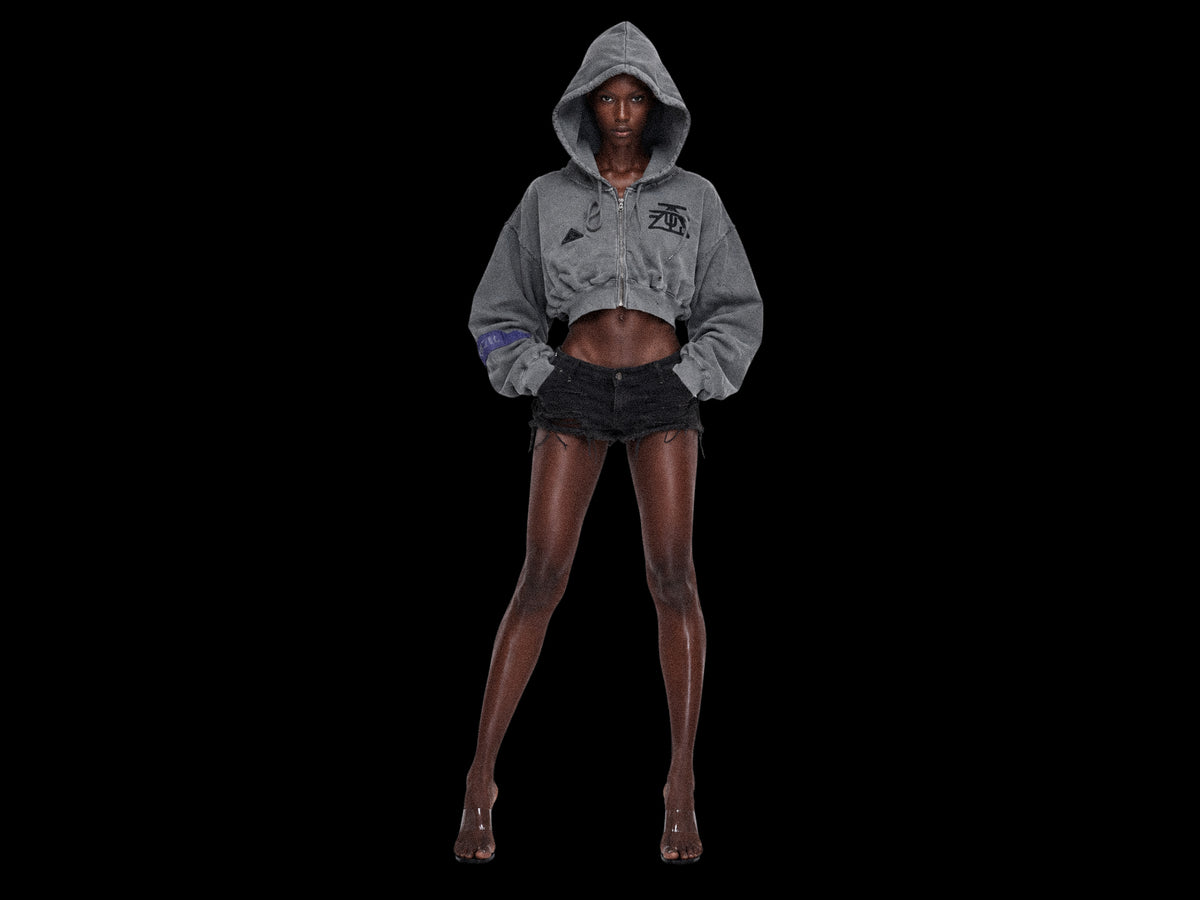 TZUL Cropped Zip Hoodie