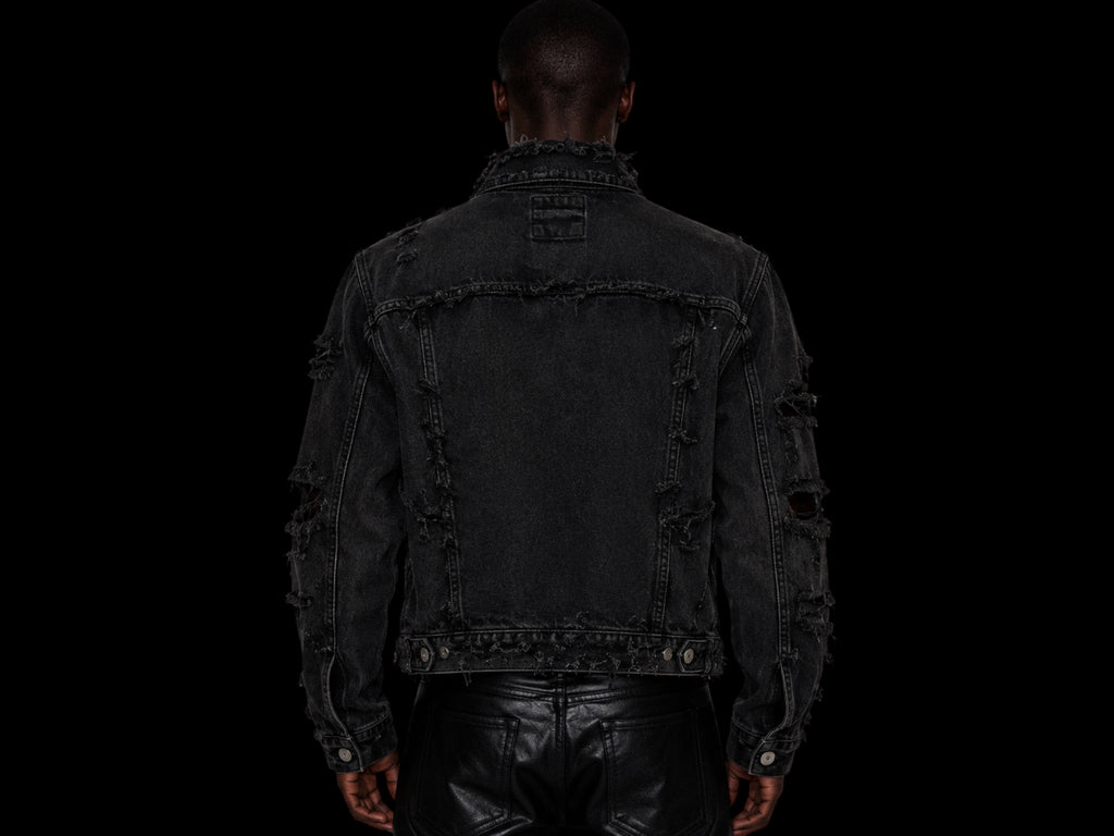 TZUL Distressed Jeans Jackets (Black)