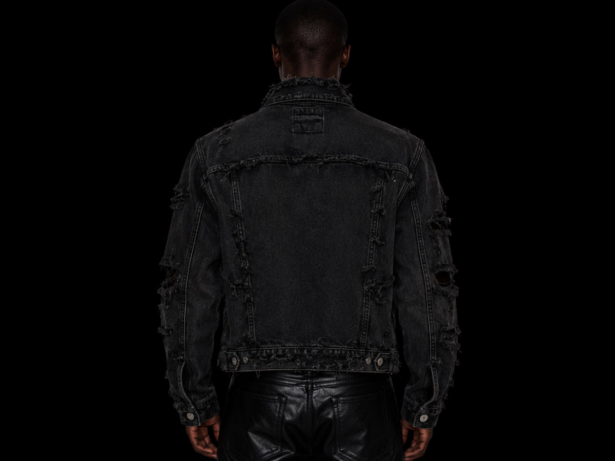 TZUL Distressed Jeans Jackets (Black)