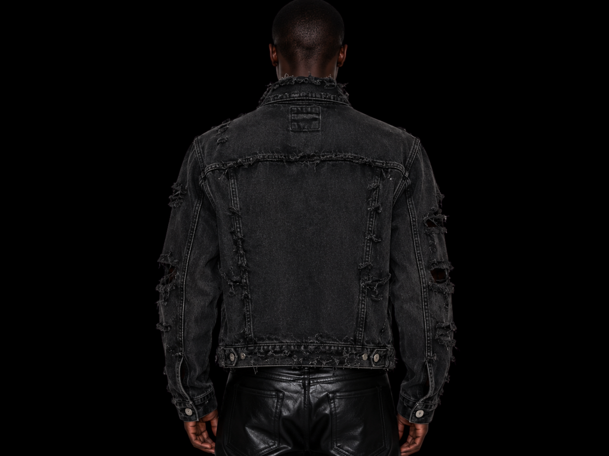 TZUL Distressed Jeans Jackets (Black)