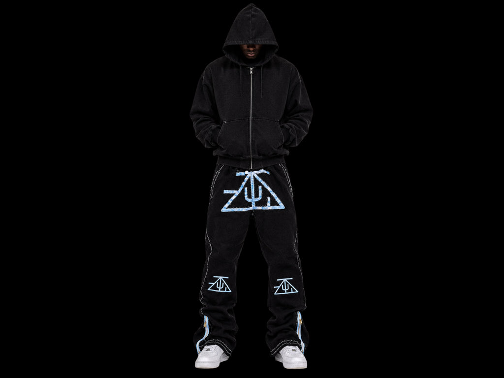 TZUL Scissorhand Stacked Zip Sweatpants