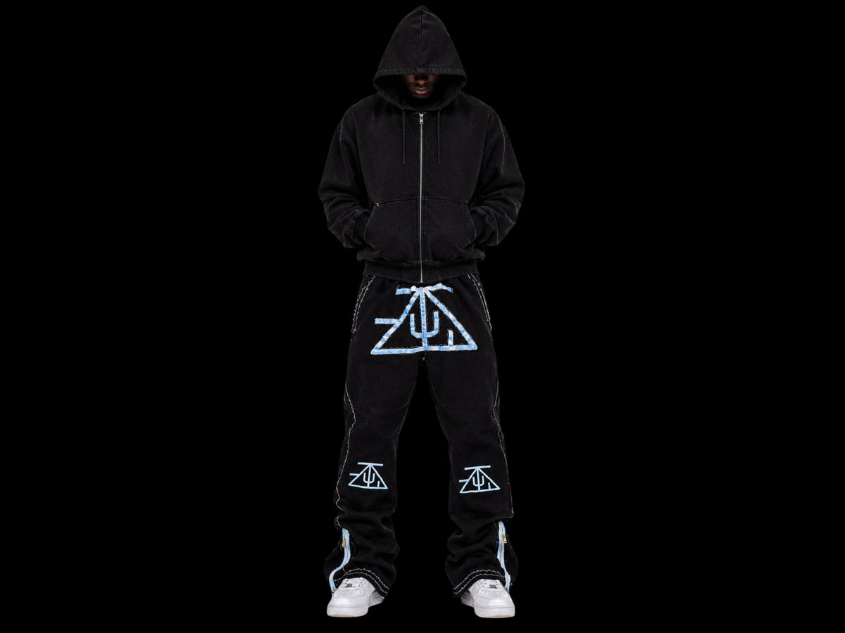 TZUL Scissorhand Stacked Zip Sweatpants