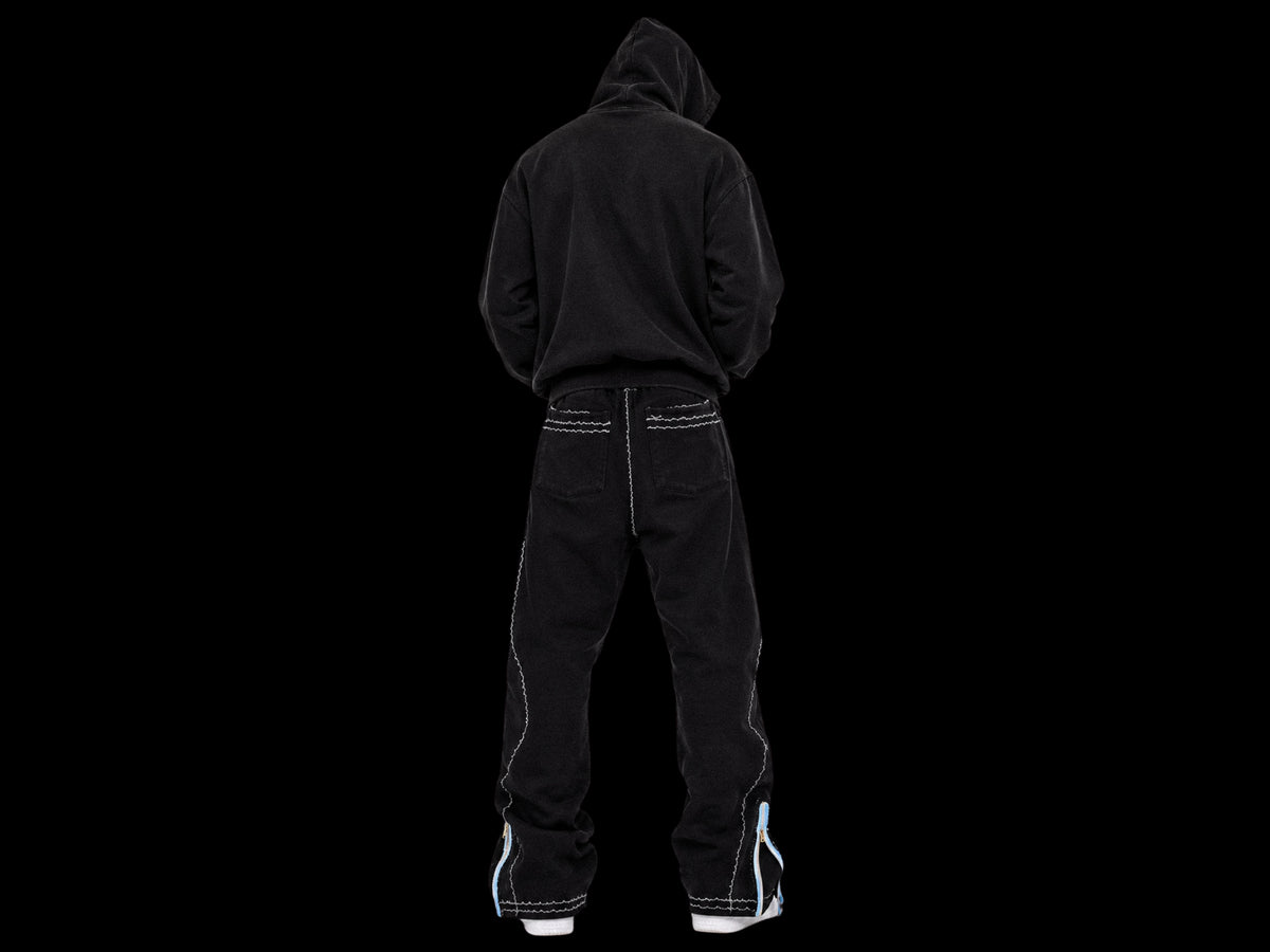 TZUL Scissorhand Stacked Zip Sweatpants