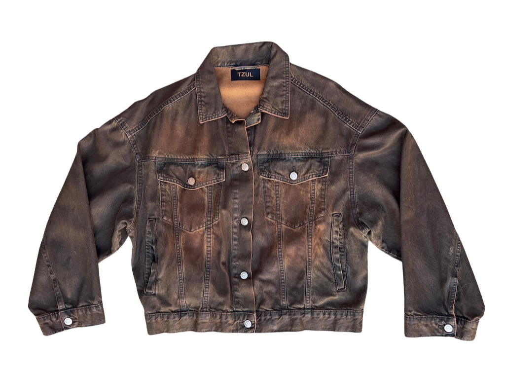 TZUL Waxed Denim Jacket (Brown)