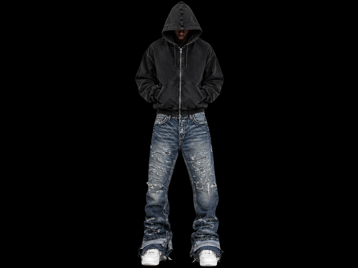 TZUL Distressed Stacked Jeans (Blue)