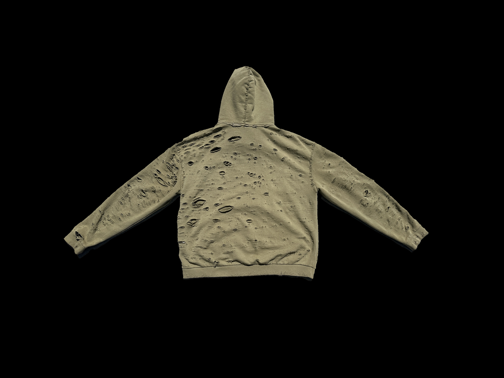 Overly Distressed Hoodie (Green)