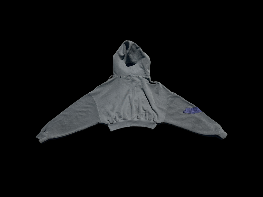TZUL Women's Overlay Crop Hoodie