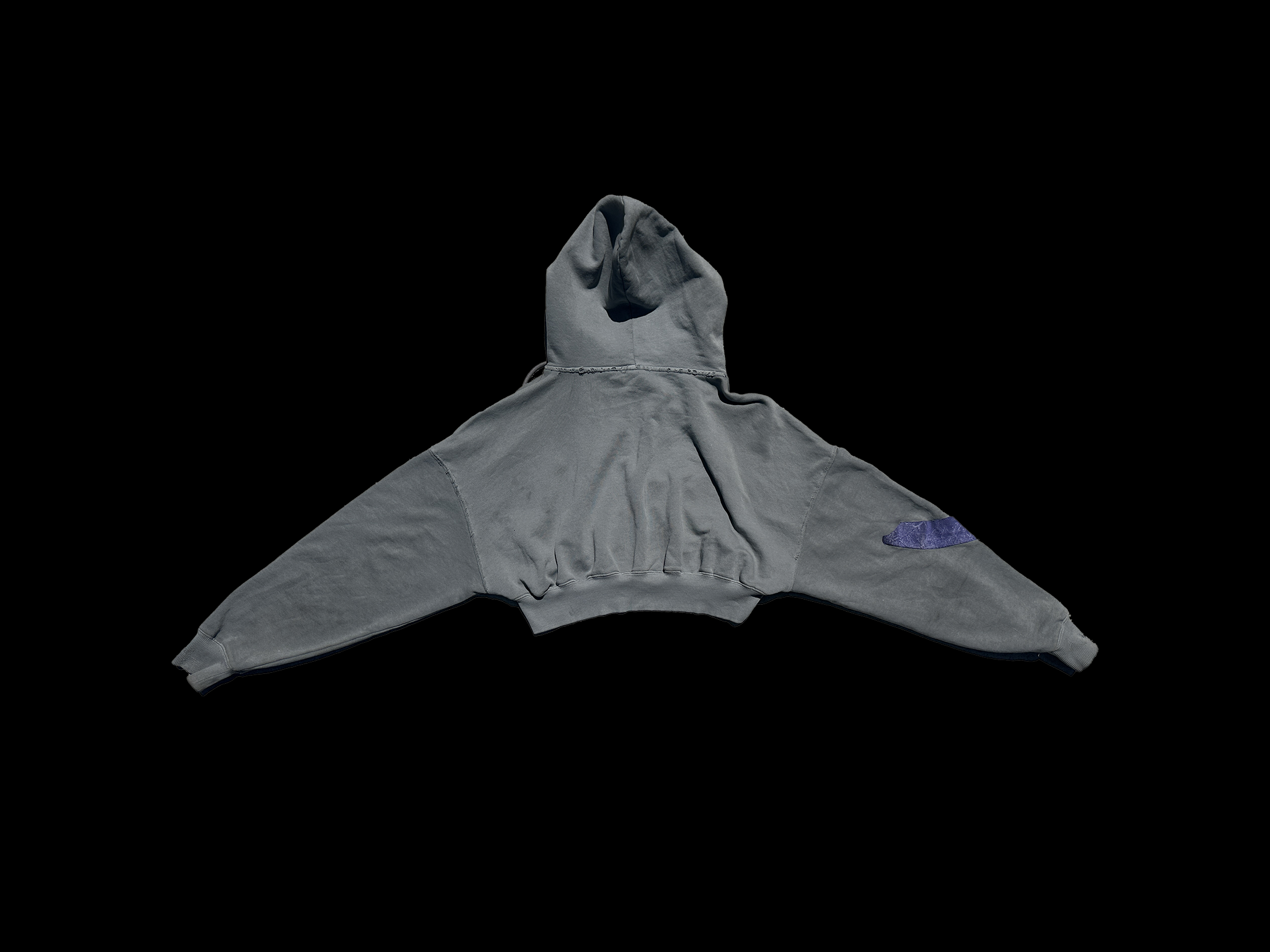 TZUL Women's Overlay Crop Hoodie