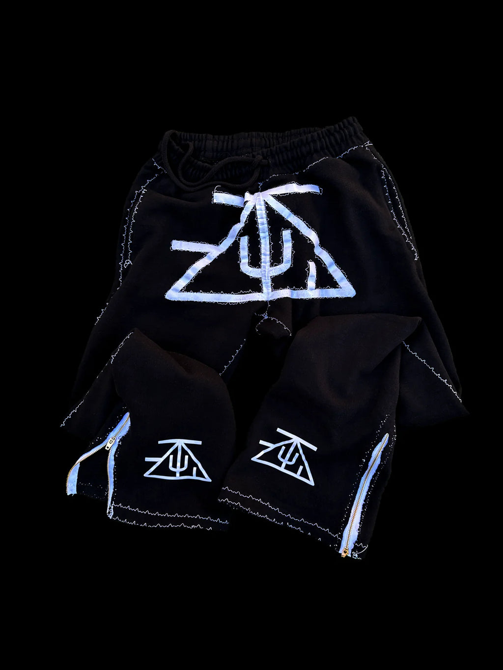 TZUL Scissorhand Stacked Zip Sweatpants