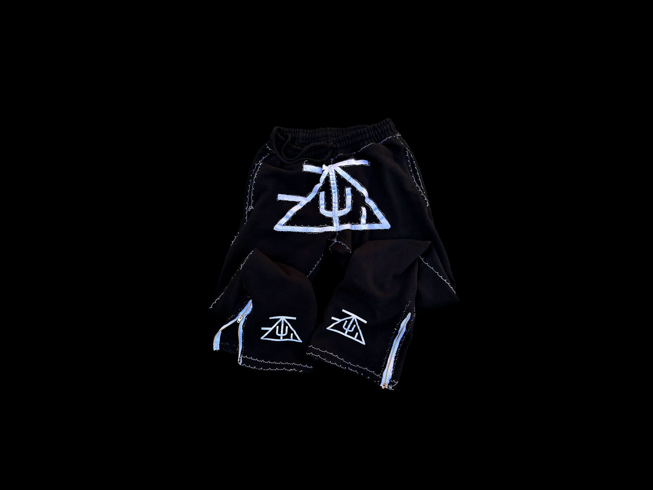TZUL Stacked Sweatpants (Black)